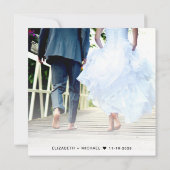 Glücklicherweise immer nach dem Foto Dusty Blue Em Einladung (Rückseite)