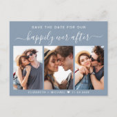 Glücklicherweise immer nach dem Foto Dusty Blue Sa Ankündigungspostkarte (Vorderseite)