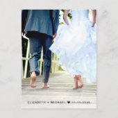 Glücklicherweise immer nach dem Foto Empfang Einladungspostkarte (Vorderseite)