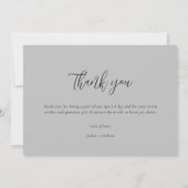 Glücklicherweise immer nach dem Foto Hochzeit Dank Dankeskarte (Rückseite)