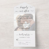 Glücklicherweise immer nach dem Foto Hochzeit Empf All In One Einladung (Innen Boden)