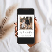 Glücklicherweise immer nach dem Foto Hochzeit Empf Ankündigung