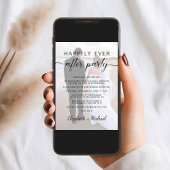 Glücklicherweise immer nach dem Foto Hochzeit Empf Einladung