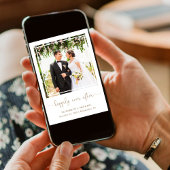 Glücklicherweise immer nach dem Foto Hochzeit Empf Einladung