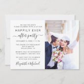 Glücklicherweise immer nach dem Foto Hochzeit Empf Einladung (Vorderseite)