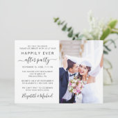 Glücklicherweise immer nach dem Foto Hochzeit Empf Einladung (Stehend Vorderseite)