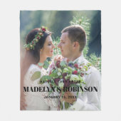 Glücklicherweise immer nach dem Foto Hochzeit maßg Fleecedecke (Vorderseite)