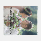 Glücklicherweise immer nach dem Foto Hochzeit maßg Fleecedecke (Vorderseite (Horizontal))
