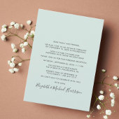 Glücklicherweise immer nach dem Foto Minze Hochzei Ankündigung