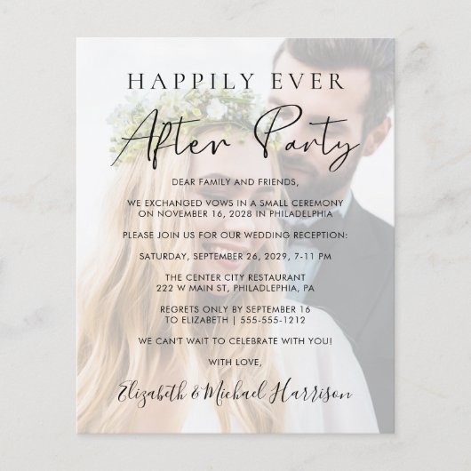 Glücklicherweise immer nach dem Foto Overlay Hochz (Vorderseite)