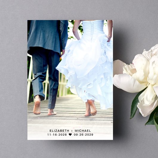 Glücklicherweise immer nach dem Foto Overlay Hochz Einladung