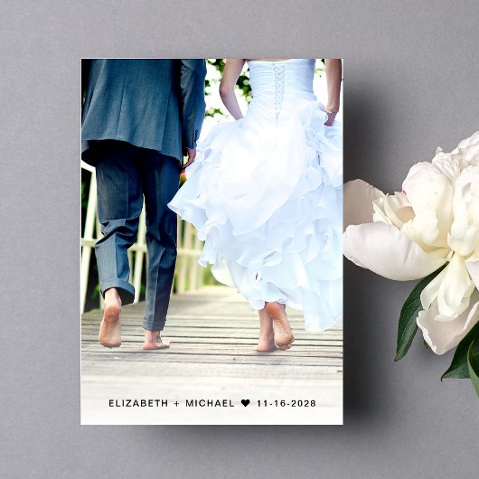 Glücklicherweise immer nach dem Foto Overlay Hochz Einladung