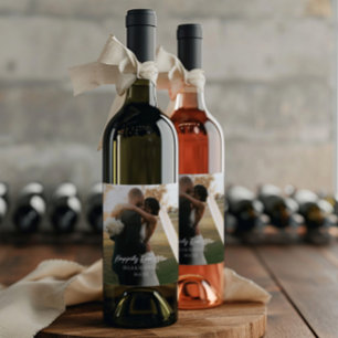 Glücklicherweise immer nach dem Foto Picture Gastg Weinetikett