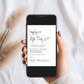 Glücklicherweise immer nach dem Foto QR Code Hochz Einladung