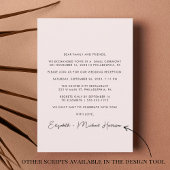 Glücklicherweise immer nach dem Foto rosa Hochzeit Einladung