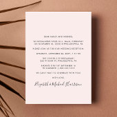 Glücklicherweise immer nach dem Foto rosa Hochzeit Einladung