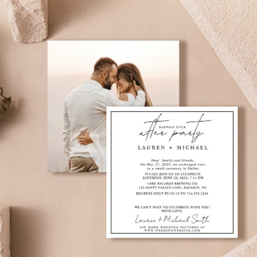 Glücklicherweise immer nach dem Foto Schwarz & Wei Ankündigung