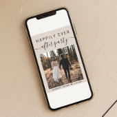 Glücklicherweise immer nach dem Foto Taupe Hochzei Einladung