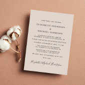 Glücklicherweise immer nach dem Foto Taupe Hochzei Einladung