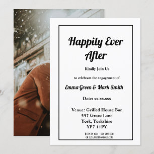 Glücklicherweise immer nach dem Foto zurück Engage Einladung