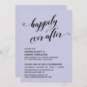 Glücklicherweise immer nach dem Herzen Lavender Em Einladung (Vorne/Hinten)