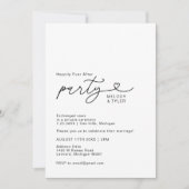 Glücklicherweise immer nach dem Hochzeitsempfang F Einladung (Vorderseite)