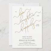 Glücklicherweise immer nach dem Hochzeitsschreiben Einladung (Vorderseite)