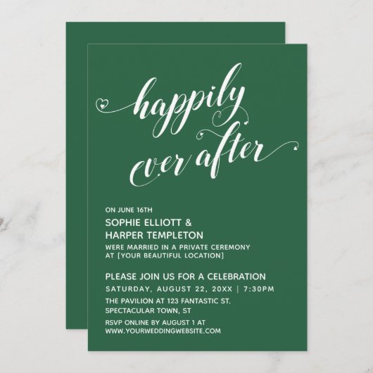 Glücklicherweise immer nach dem Hören Skript Grün  Einladung (Vorne/Hinten)