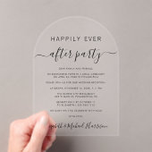 Glücklicherweise immer nach dem Party Arch Hochzei Acryleinladungen (Insitu (Handheld))