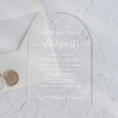 Glücklicherweise immer nach dem Party Arch Hochzei Acryleinladungen