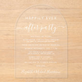 Glücklicherweise immer nach dem Party Arch Hochzei Acryleinladungen (Vorderseite)