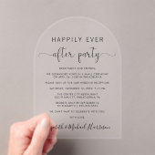 Glücklicherweise immer nach dem Party Arch Hochzei Acryleinladungen (Insitu (Handheld))