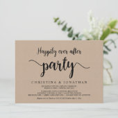 Glücklicherweise immer nach dem Party, braune Kraf Einladung (Stehend Vorderseite)