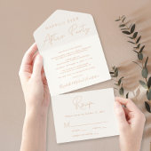 Glücklicherweise immer nach dem Party Creme Hochze All-in-One-Einladung