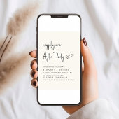 Glücklicherweise immer nach dem Party Creme Hochze Einladung