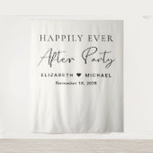 Glücklicherweise immer nach dem Party Creme Hochze Wandteppich (Vorderseite)