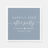 Glücklicherweise immer nach dem Party Dusty Blue E Serviette (Vorderseite)