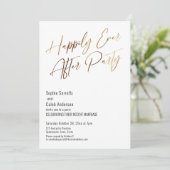 Glücklicherweise immer nach dem Party Elegante Gol Einladung (Stehend Vorderseite)