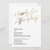 Glücklicherweise immer nach dem Party Elegante Gol Einladung (Vorne/Hinten)