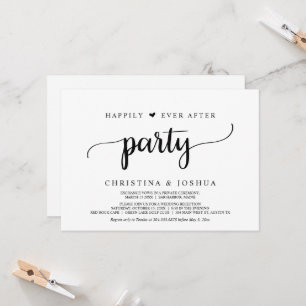 Glücklicherweise immer nach dem Party, Elopement, Einladung