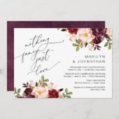 Glücklicherweise immer nach dem Party, Elopement,  Einladung (Vorne/Hinten)