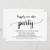 Glücklicherweise immer nach dem Party, Elopement r Einladung (Vorne/Hinten)