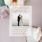 Glücklicherweise immer nach dem Party Foto Hochzei Acryleinladungen