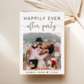 Glücklicherweise immer nach dem Party Foto Hochzei Ankündigung