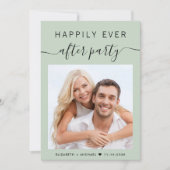 Glücklicherweise immer nach dem Party Foto Hochzei Einladung (Vorderseite)