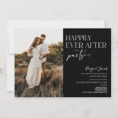 Glücklicherweise immer nach dem Party Foto Hochzei Einladung (Vorderseite)