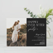 Glücklicherweise immer nach dem Party Foto Hochzei Einladung (Stehend Vorderseite)