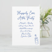 Glücklicherweise immer nach dem Party Französisch Einladung (Stehend Vorderseite)