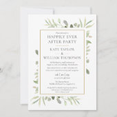 Glücklicherweise immer nach dem Party Grünen Hochz Einladung (Vorderseite)