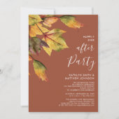 Glücklicherweise immer nach dem Party Herbstblüten Einladung (Vorderseite)